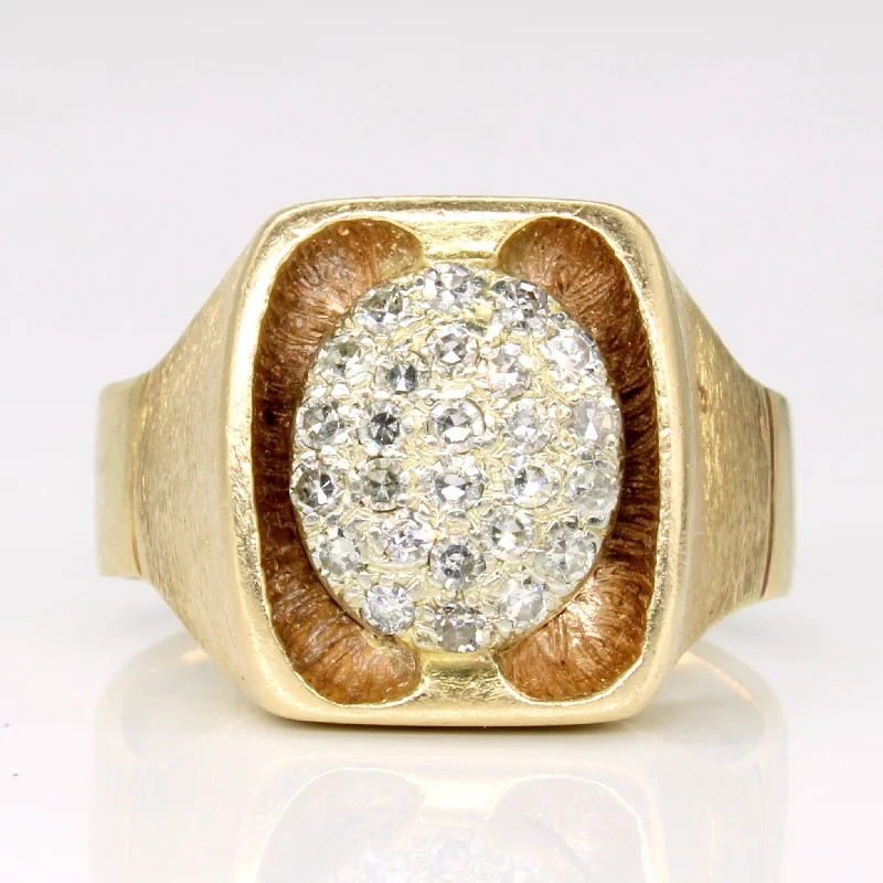 Pave Set Diamond Ring | 0.50ctw | SZ 11.25 |