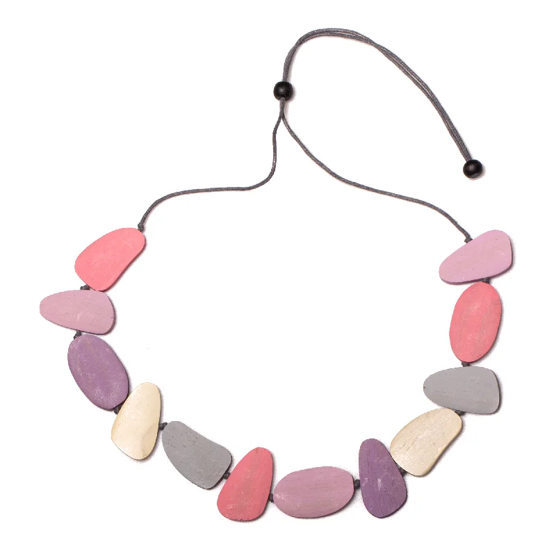 sophisticated necklaces for women -Wooden Pebble Necklace