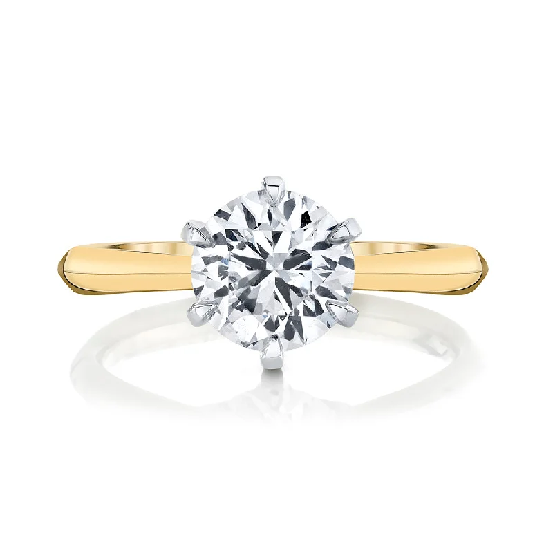 designer engagement rings -1.55CT Round Cut Solitaire Moissanite Diamond Engagement Ring