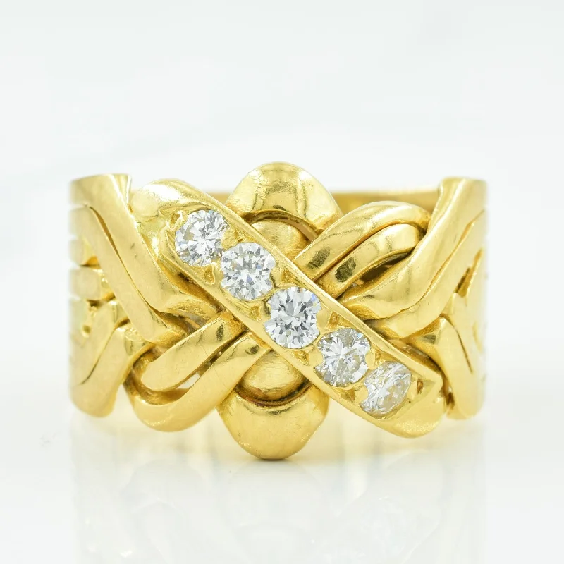 Diamond Puzzle Ring | 0.50ctw | SZ 10.75 |