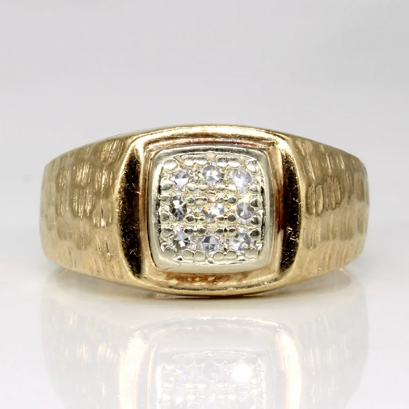 Pave Set Diamond Ring | 0.18ctw | SZ 9.25 |