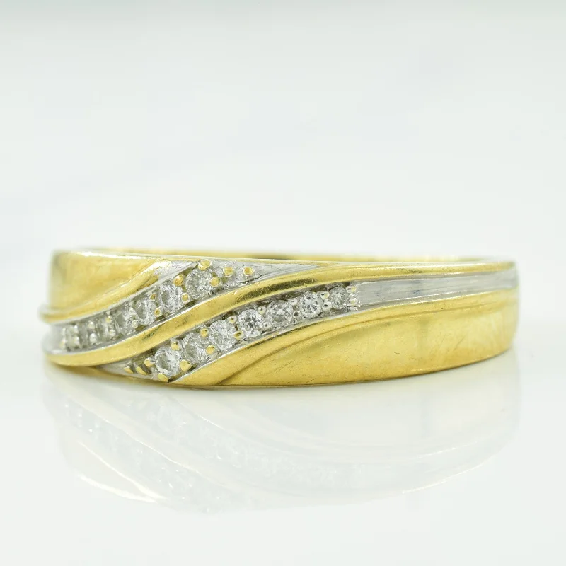 Diamond Bypass Ring | 0.10ctw | SZ 9.5 |