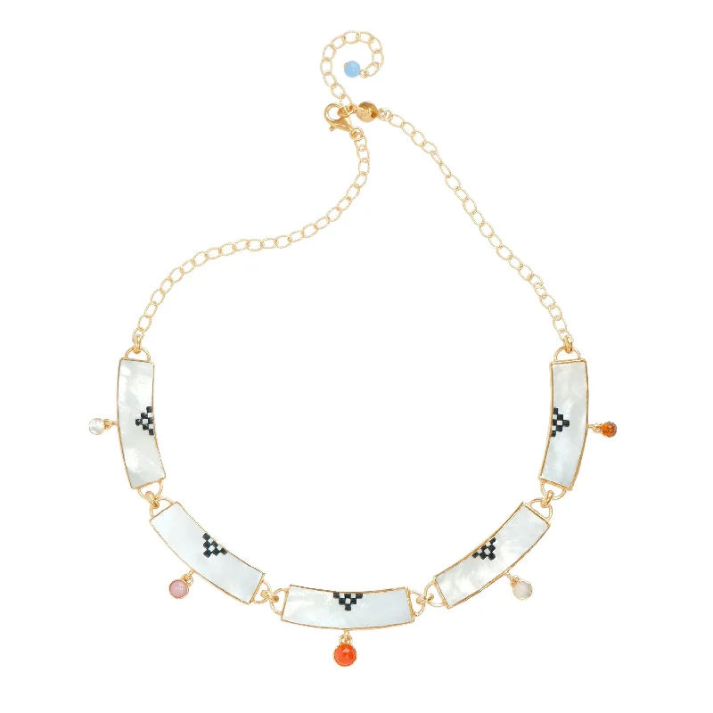 women’s necklaces -NASMYTH . Bejewelled Moonbeam Collar Necklace