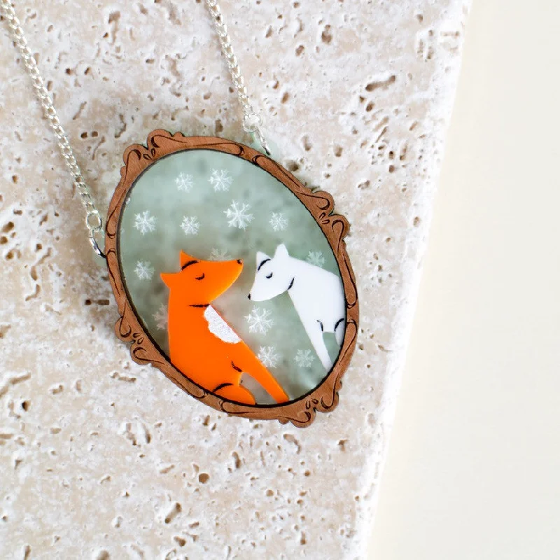 pendant necklaces for women -Fox Tales Family Portrait Necklace