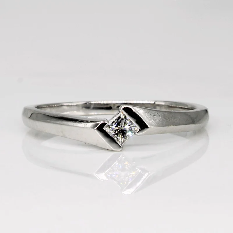 Princess Cut Diamond Solitaire Ring | 0.08ct | SZ 5.75 |